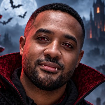 Michaël Mourtialon, dit Mike, en vampire pour Halloween