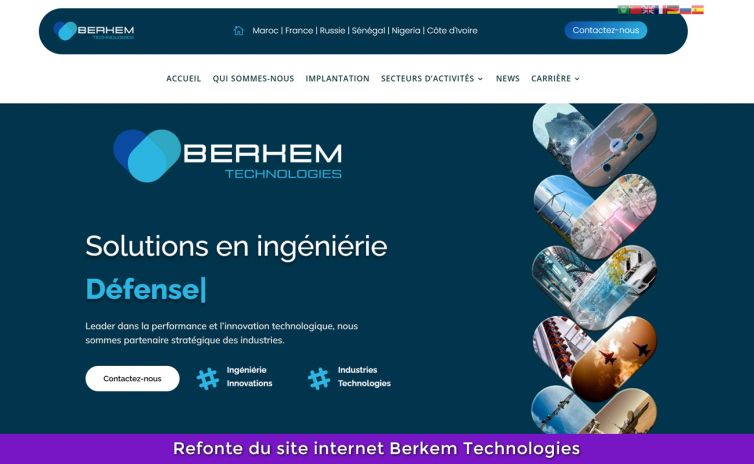 Refonte du site internet Berkem Technologies