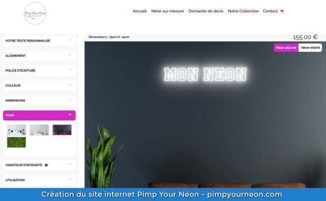 Création site internet Pimp Your Néon